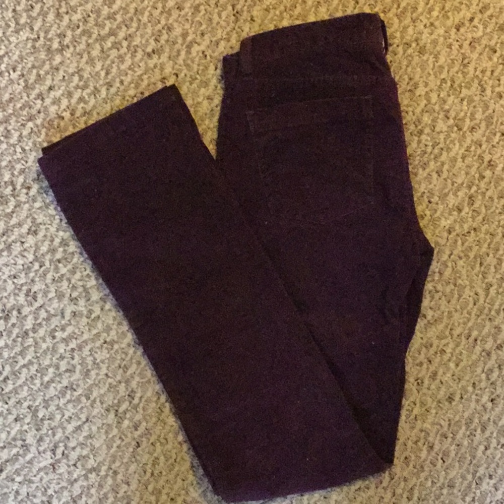 Purple corduroys